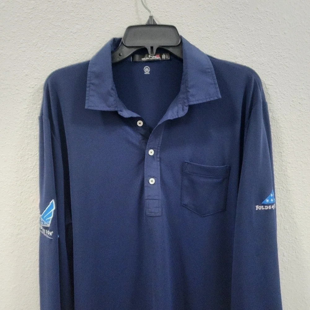 Ralph Lauren X Navy Blue Mens Polyester Elastine Polo Shirt Size L/G.